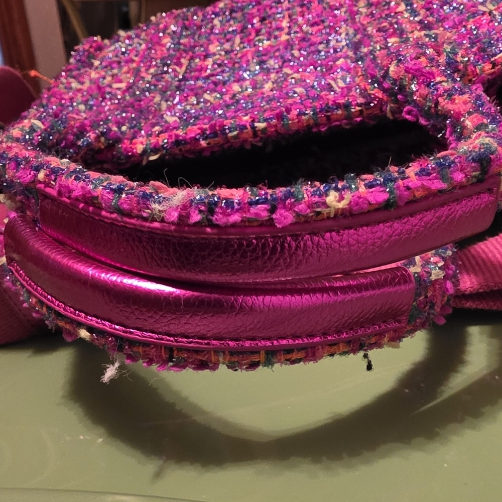 Kurt Geiger Pink Tweed Bag - Picture 6 of 11